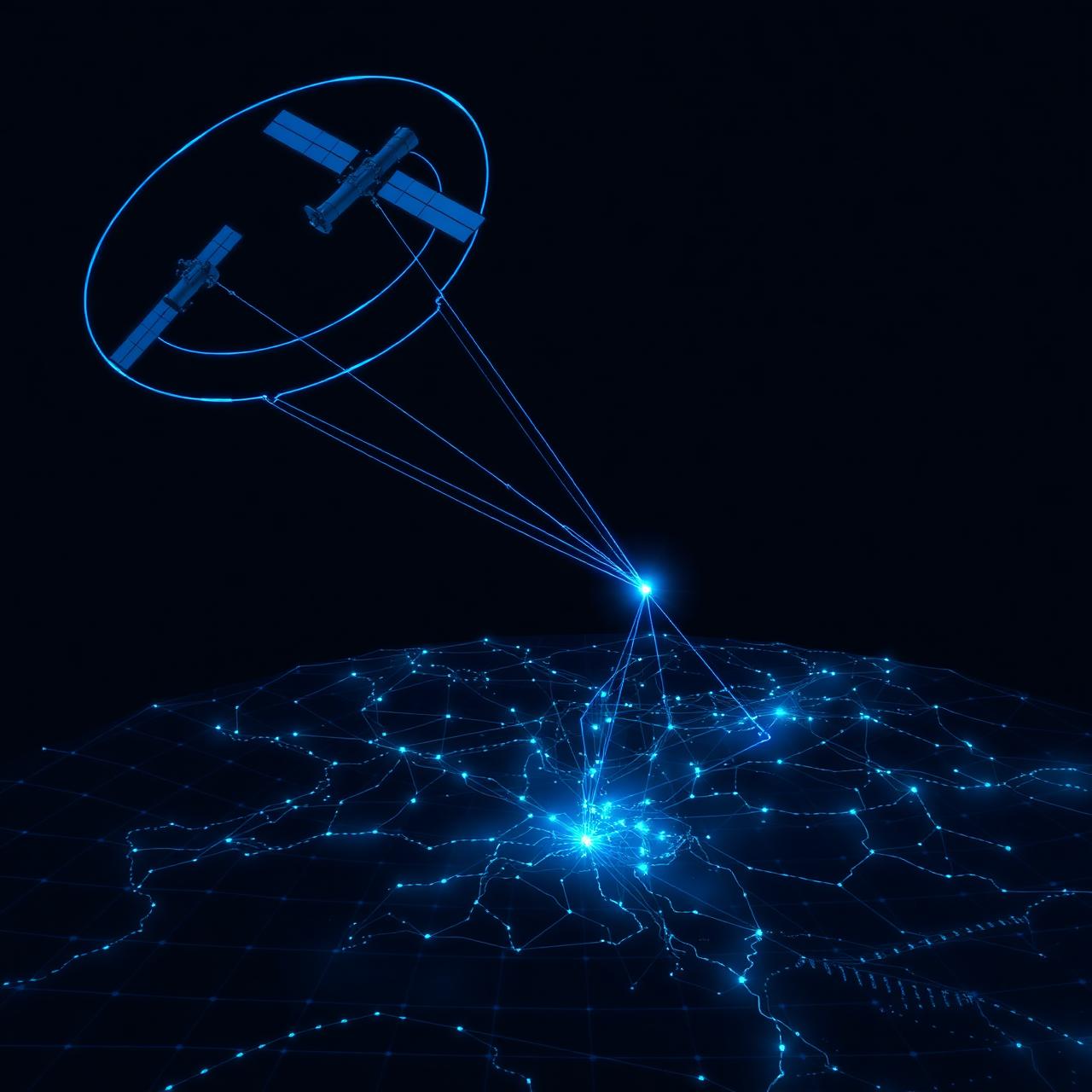 Satellite network connecting to mission data architecture